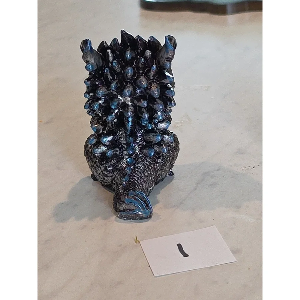 Handmade Resin Dragon Holding His Stomach Decoration Gift Paperweight